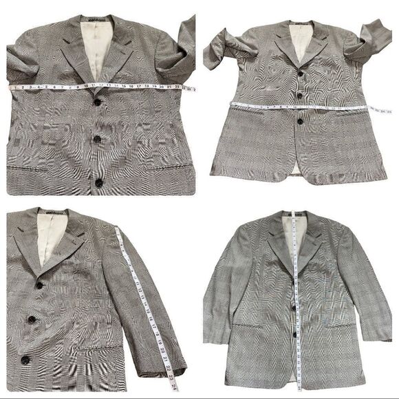 HUGO BOSS Plaid 3-Button Suit Jacket Sz 42R - Picture 11 of 14